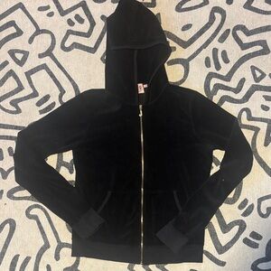 Black Velour Juicy zip up